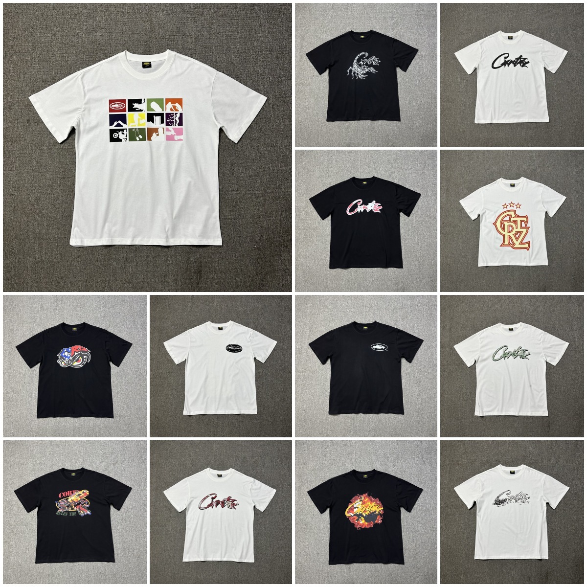 Cross-border popular corteiz crtz Devil Island American fashion brand men's and women's casual double yarn cotton short-sleeved T-shirt