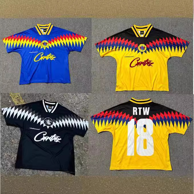 Corteiz Brand New Color-Blocking Basketball Jersey American-Style Sports Casual Oversize Short-Sleeved T-Shirt for Men and Women