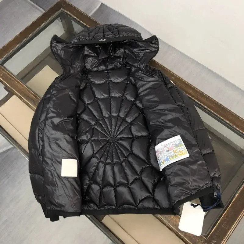 90%白鸭绒填充网状连帽羽绒服