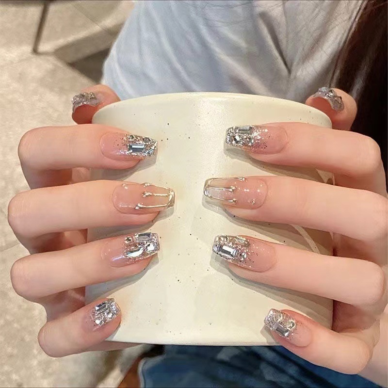Handmade phototherapy wear nail brandy wholesale finished product repeated use nail patch detachable