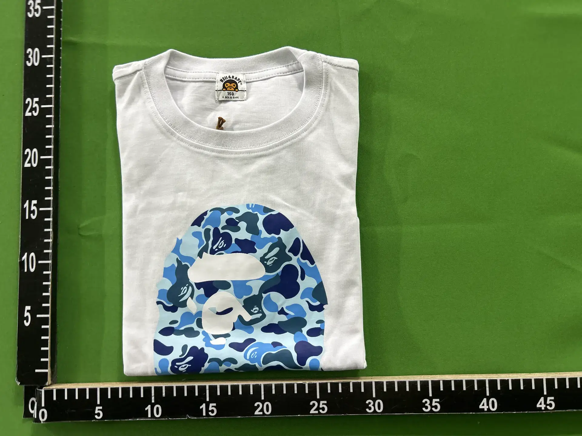 Cross-Border Summer Bape Camouflage Big Monkey Kidsren's Summer Clothing for Men and Women, Middle-Aged Kidsren's Cotton Short-Sleeved T-Shirt Baby Ape Head