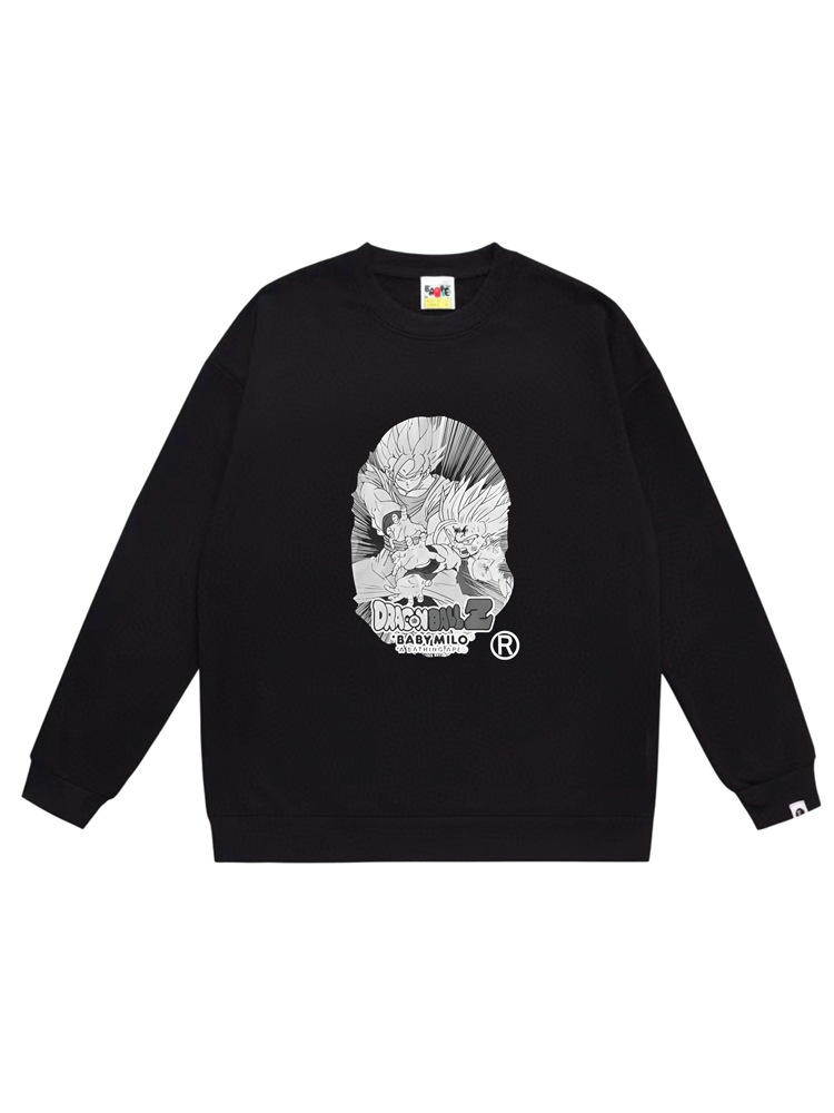 Cross-Border Wholesale Supply of Export Trendy Brand Heavyweight Bape Ape Head Round Neck Sweatshirt Shark Long-Sleeved Jacket 7