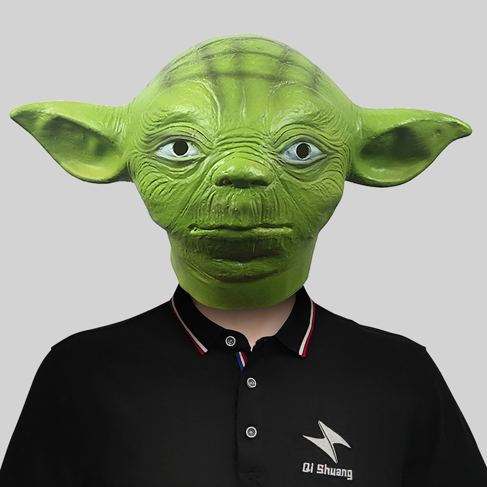 Master Yoda Funny Movie Headgear Masquerade Cross-Border Live Broadcast Mask Halloween Holiday Party Prank Props