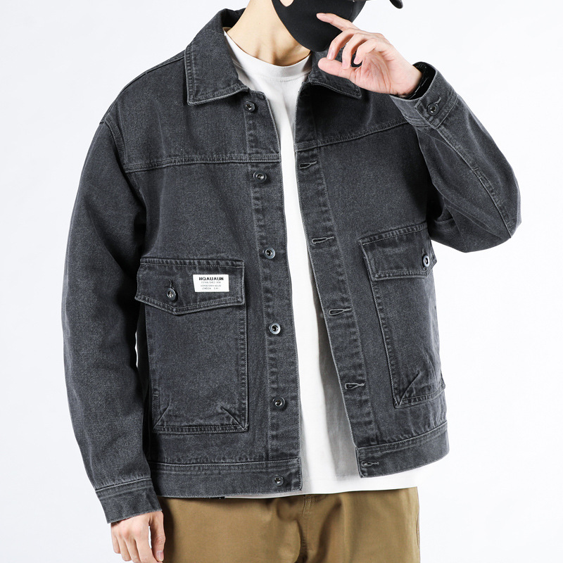 Denim Jacket Men's 2025 Spring and Autum New Korean Style Loose Trendyy Handsome Men's Work Jacket Versatile Clothes