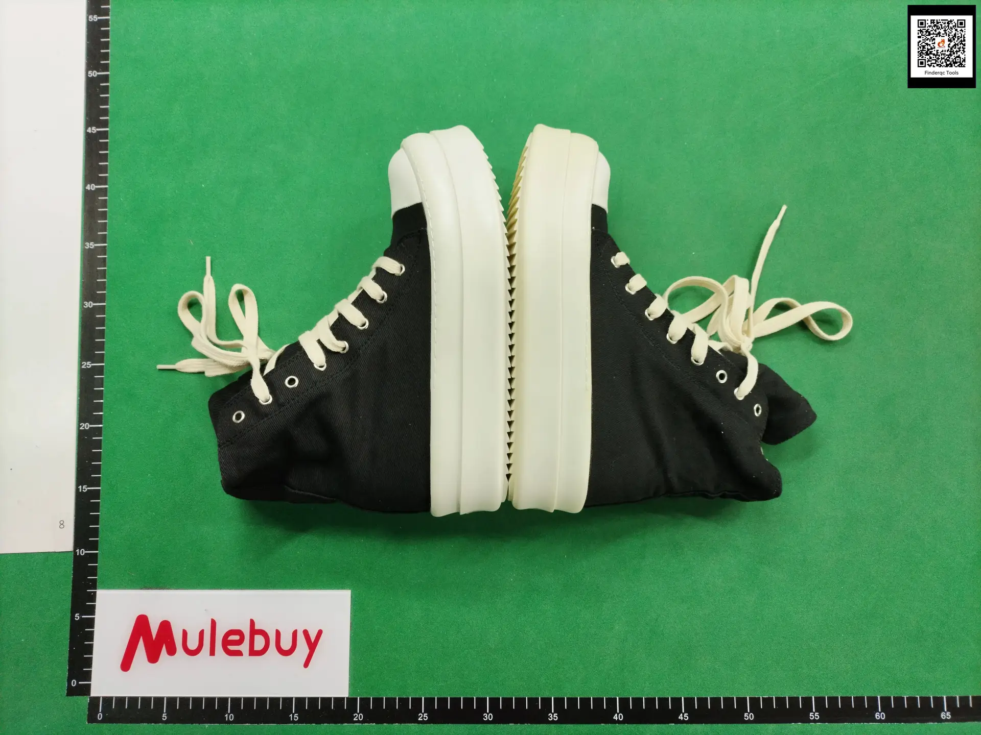 Rick Owens DRKSHDW Canvas High Top Sneakers Black