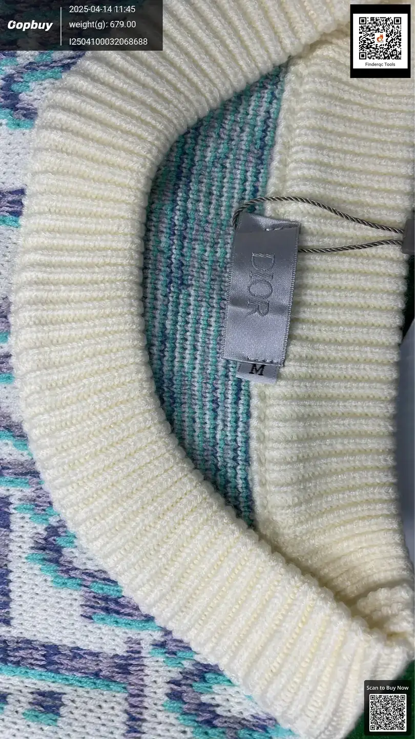 1.1 Correct Version 2024 Fall/Winter New D Home Full Letter Jacquard Crewneck Wool Sweater Sweater for Men and Women