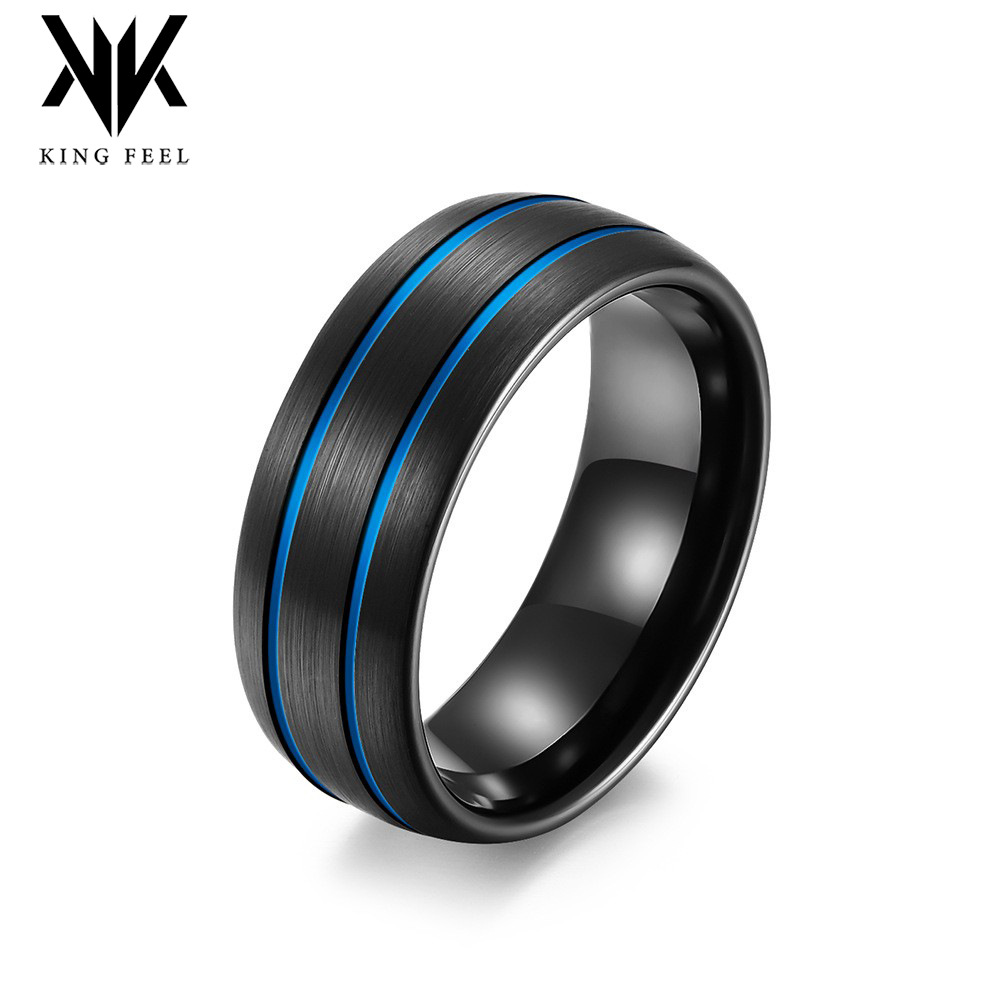 Ins Matte Two-Tone Tungsten Steel Ring for Men, Niche High-End Tungsten Gold Scratch-Resistant Fashion Trendy Hand Accessory