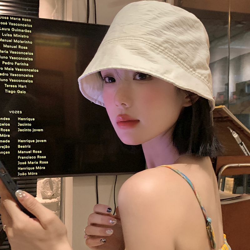 Japanese-Style Fisherman Hat for Women, Summer 2026 New Model, Casual Thin Style, Large Brim, Makes Face Look Smaller, Sun Protection Bucket Hat