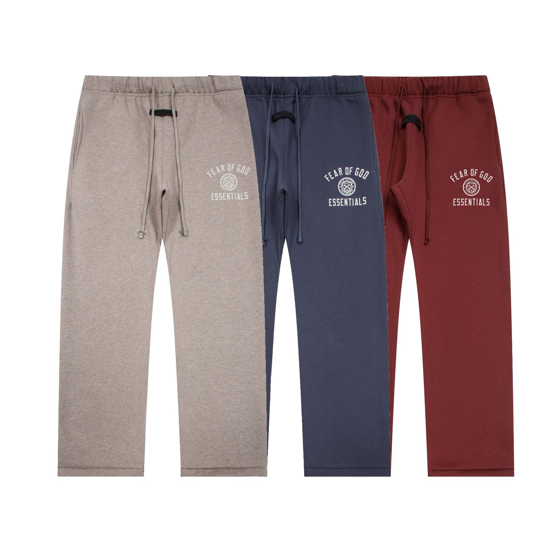 Cross-border Autumn and Winter New FOG American-style High Street Tide Brand Line Letter Printing fleece-lined Men's and Women's Pants Sweatpants QC-Foto von 1688 auf Qualit.ly