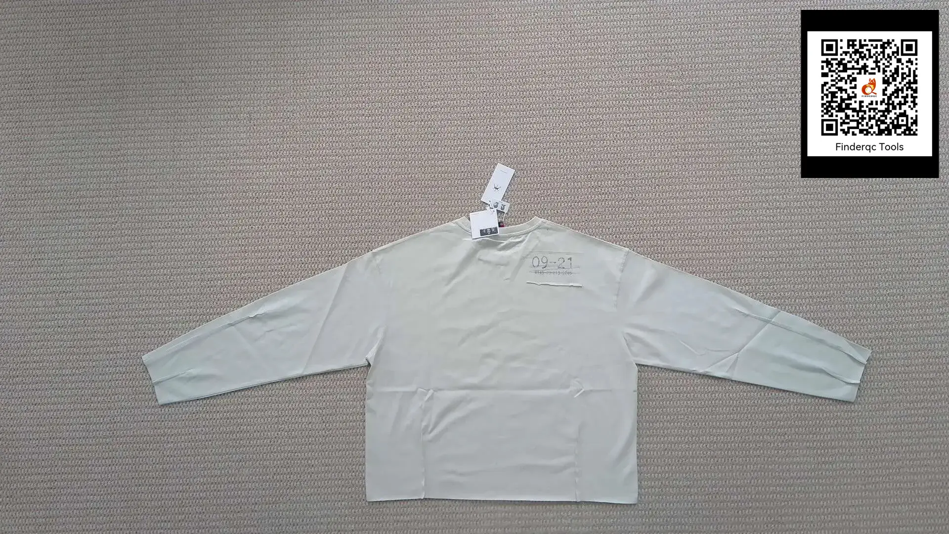 No E Mosen Cross Redemption Print Off-White Long Sleeve T-Shirt