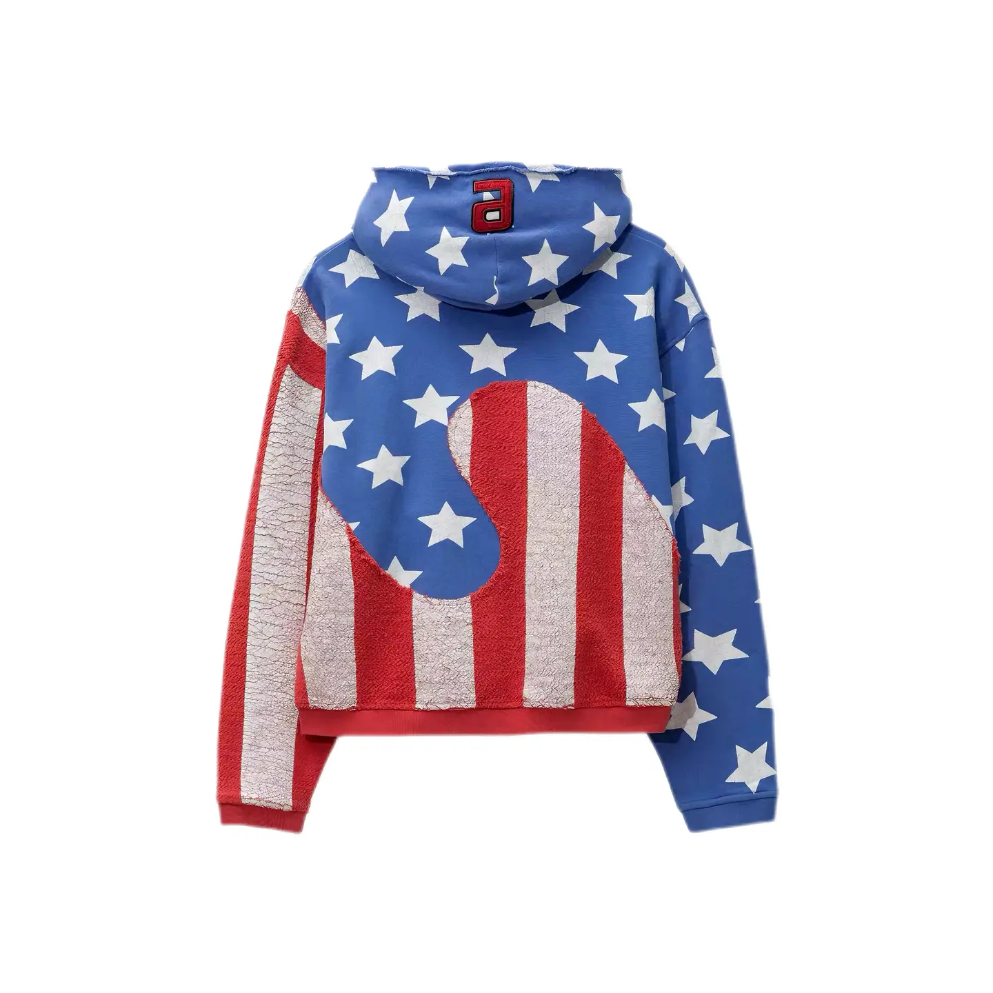 Erl Union Jack Star Blue Knitted Street Retro Trendy Print Distressed Sweatshirt Hoodie Unisex