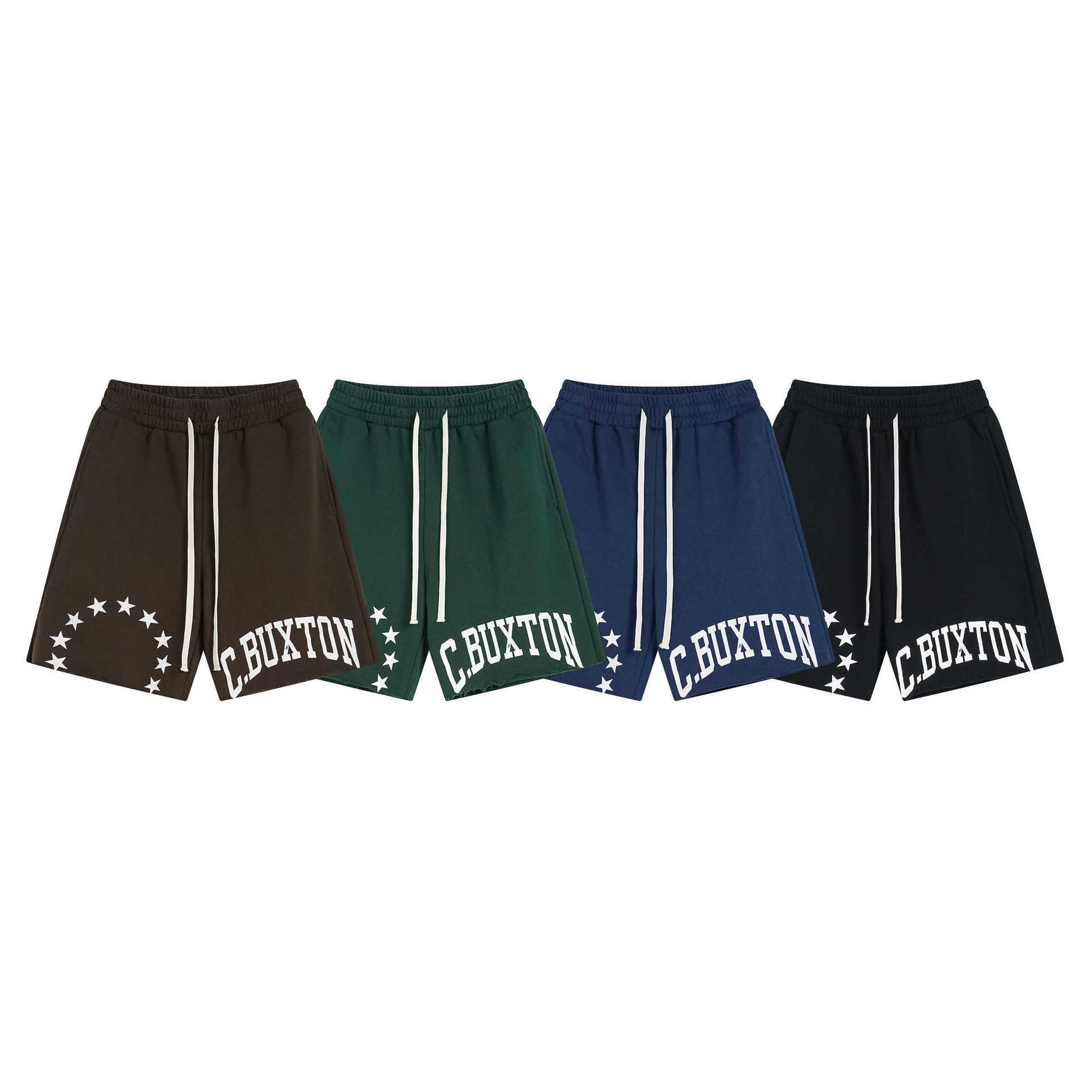 Cole New Buxton Alphabet Star Print Tassel Curl Shorts Summer Loose Casual Men's and Women's Pants