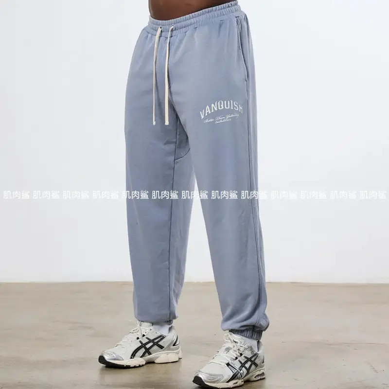 In-Stock Uk Vanquish Men's Fitness European and American Vq New Sports Casual Loose Cuffed Long Sweatpants