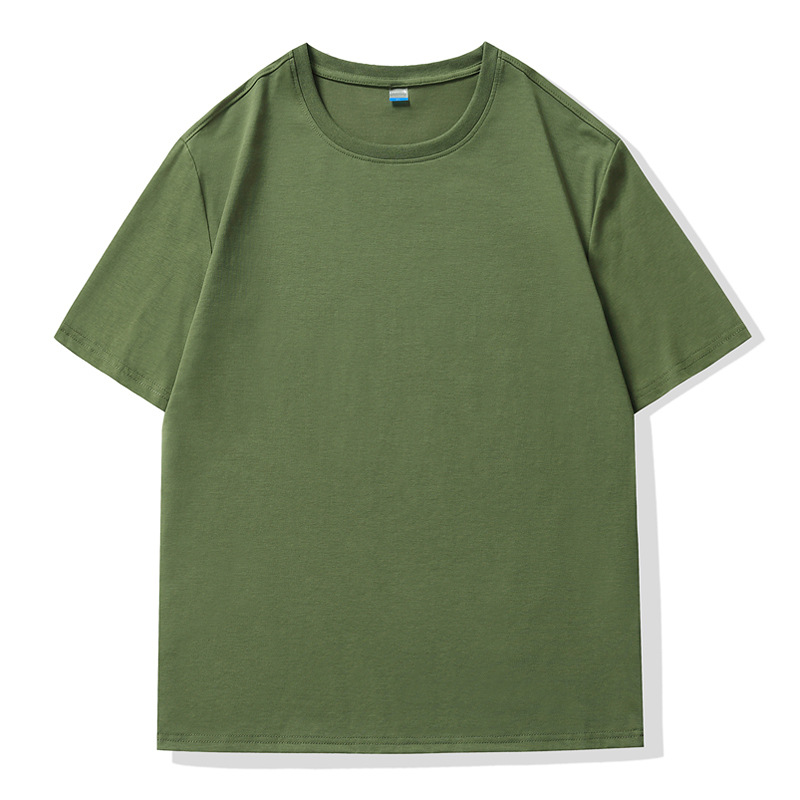 Summer New Couple Style Cool Cotton Short-Sleeve T-Shirt for Men, Simple Loose Fit Plus Size Ice-Feel Half-Sleeve Top