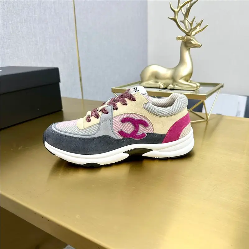 Guangzhou Classy Genuine Leather Xiaoxiangjia Classic Casual Sports Shoes Women's Shoes Lace-Up Color Matching Running Shoes Versatile Yoga Shoes