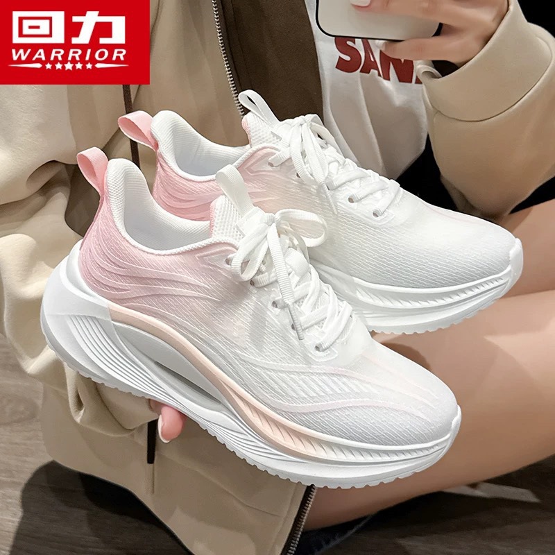 Pull-Back Women's Sports Shoes, New Summer Thick-Soled Height-Increasing Soft-Soled Running Shoes, Lightweight Shock-Absorbing Running Shoes Zm