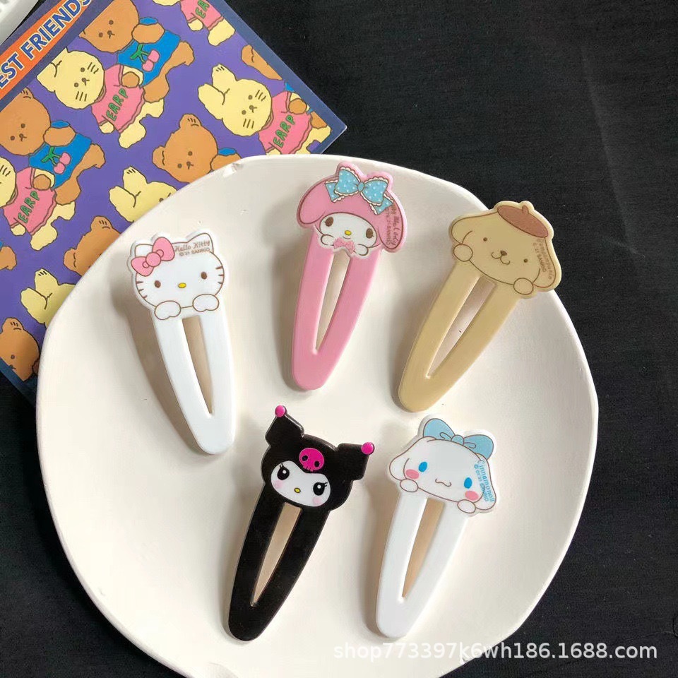 Japanese-style acrylic children's coolomi Yugui dog duckbill hairpin decoration girl's heart hairpin headdress student hairpin