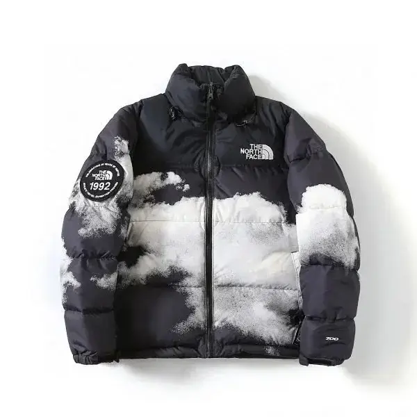 30th Anniversary Special Cloud Tie-Dye Printed Jacket 1992 Badge Armband Down Jacket