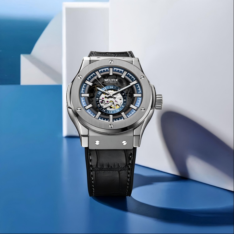 Wojtek Star Ring Hollow Tourbillon Mechanical Watch Cross-Border Hot-Selling Men's Hollow Waterproof Fully Automatic Mechanical Watch