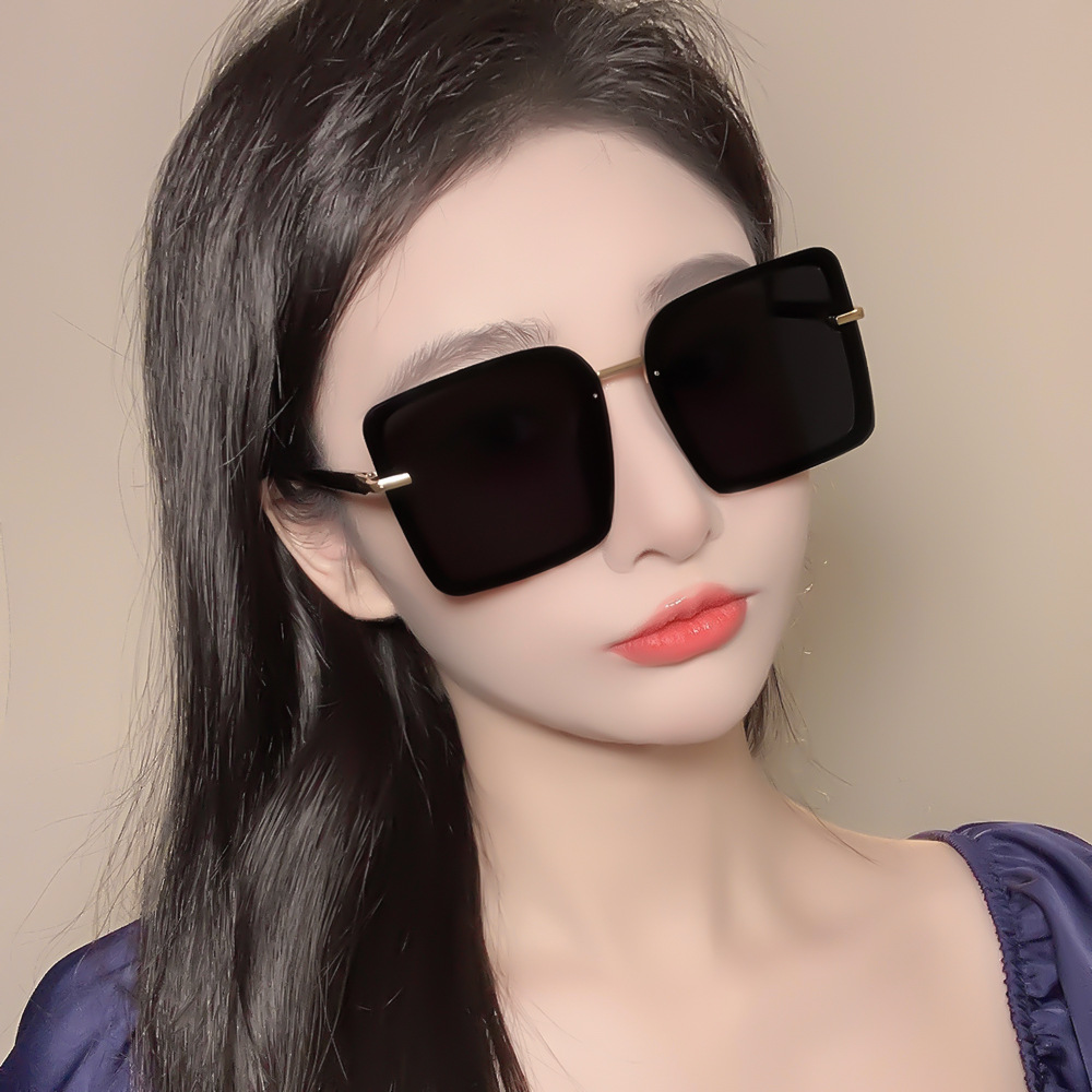 2024 New Style Sunglasses Advanced Sense Women's Internet Popular Big Face Slimming Polarized Sunglasses Men's UV Protection Sun Protection