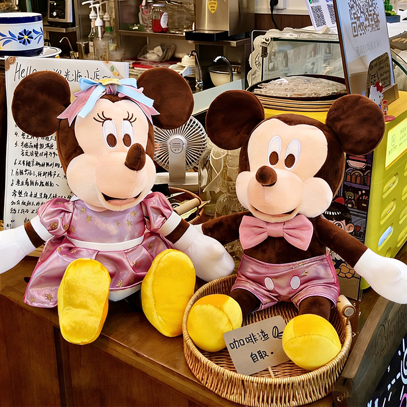 Cross-Border New Minnie and Mickey Plush Toys, Mickey Mouse Cartoon Dolls, Wedding Gifts Wholesale