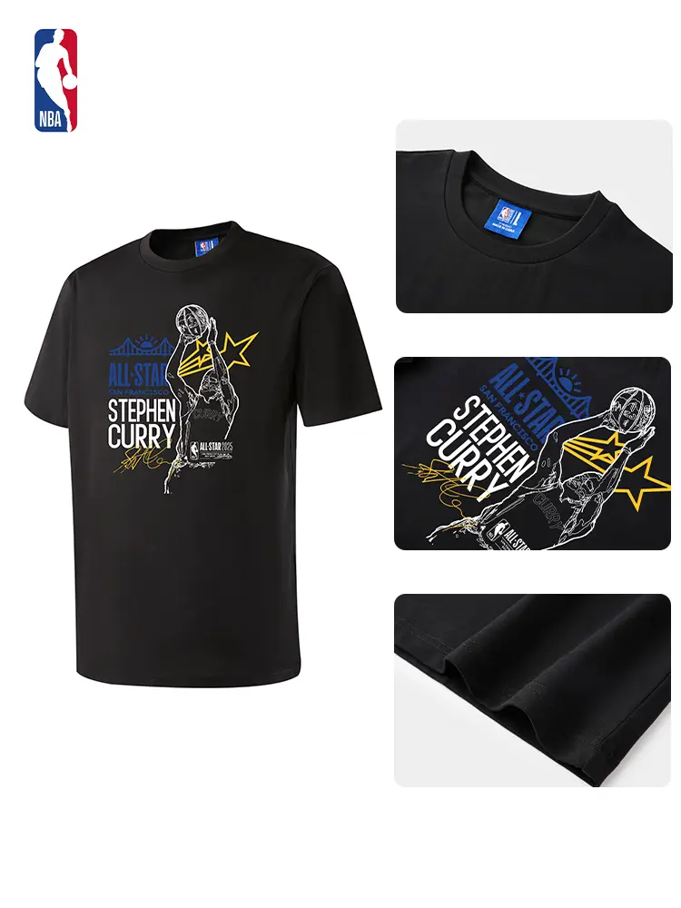 [2025 All-Star Commemoration] Nba Official Curry/Alexander/Durant Men’S and Women’S Sports Short Sleeves T-Shirt