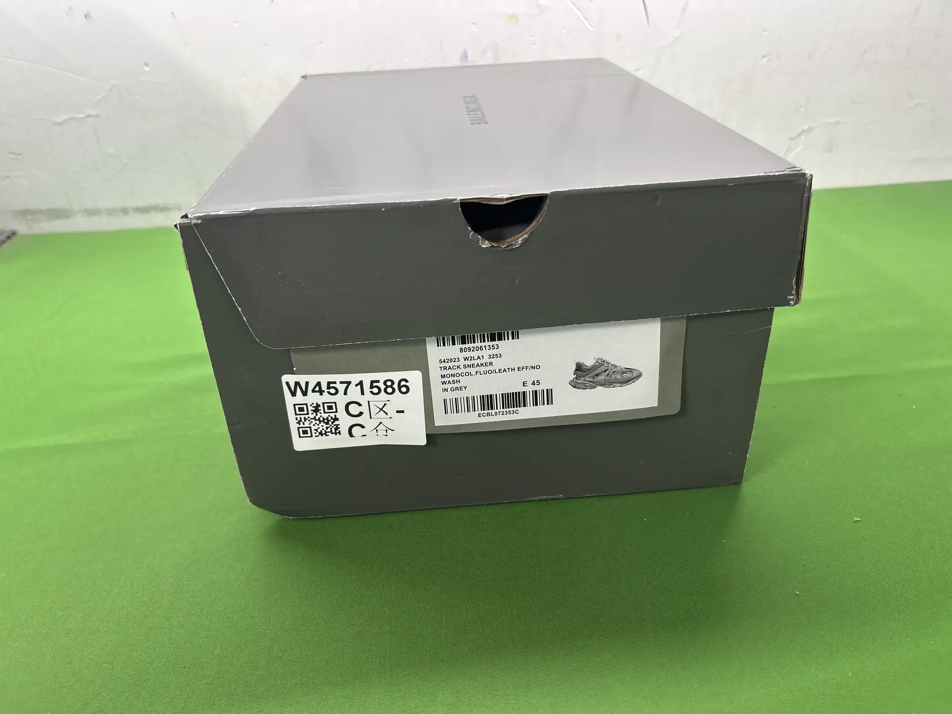 Balenciaga Track Sneaker Monocol Fluog/Leath Eff/No Wash In Grey