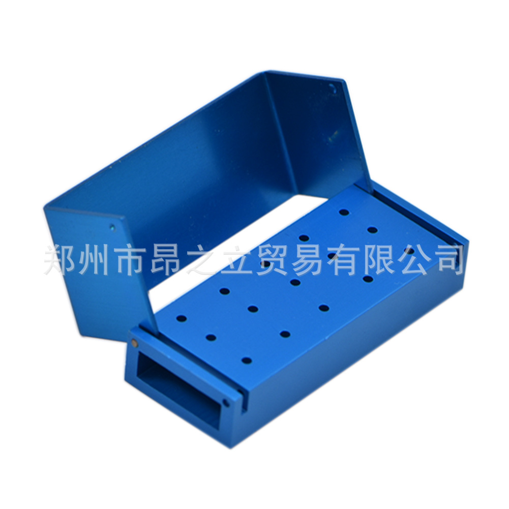Dental Bur Box Open-Type 15-Hole High-Speed Bur Holder Bur Sterilization Box Blue Oral Materials Wholesale