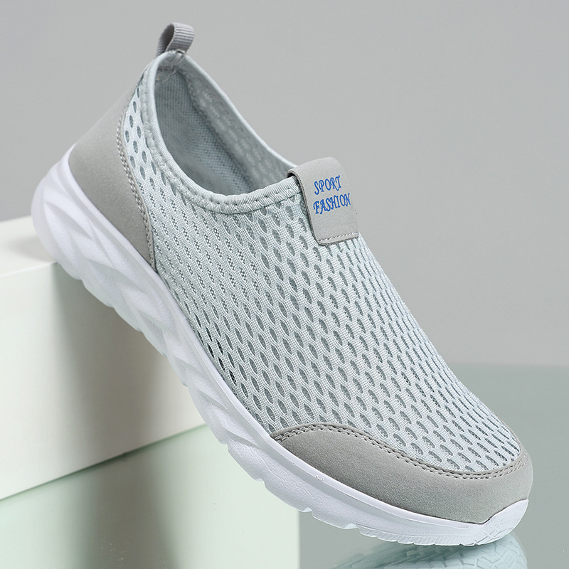 Large Size 48 Mesh Breathable Cut Out Single Mesh Shoes Casual Cushioning Soft Sole Sports Shoes Men's Summer Putian Shoes 47