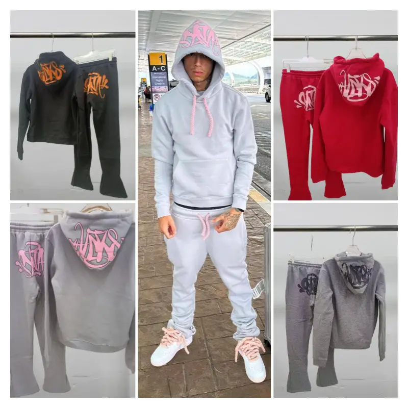 Syna Tracksuit Hooded Sweatshirt and Long Pants European and American Hip-Hop Casual Sports Set Cross-Border