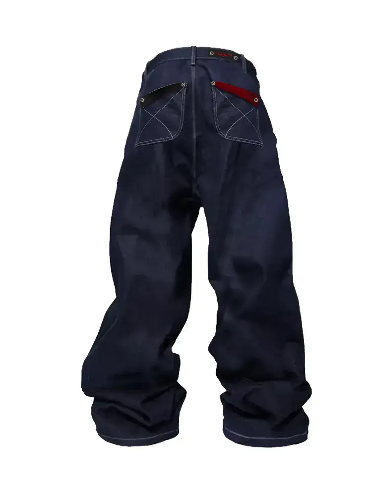 Paiki2025Ss “Level” Three Placket Puree Loose Wide Leg Raw Cow 13oz Denim Jeans Baggy