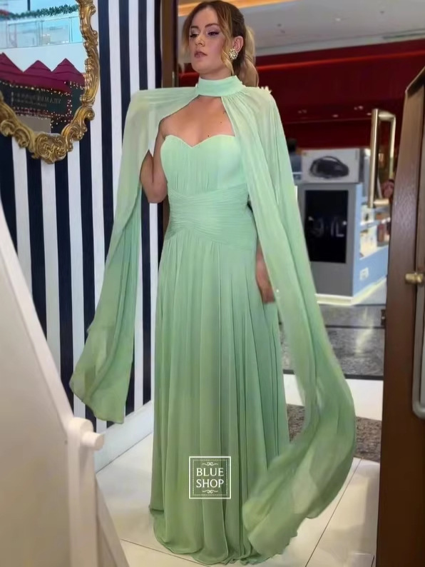 2025 Autumn New European and American Amazon Sleeveless Shawl Mid-Length Elegant Dress