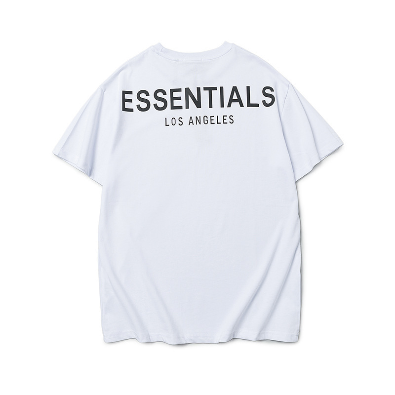 Correct version Fear of god double line FOG joint Los Angeles limited loose European size short sleeve men's and women's T-shirt F