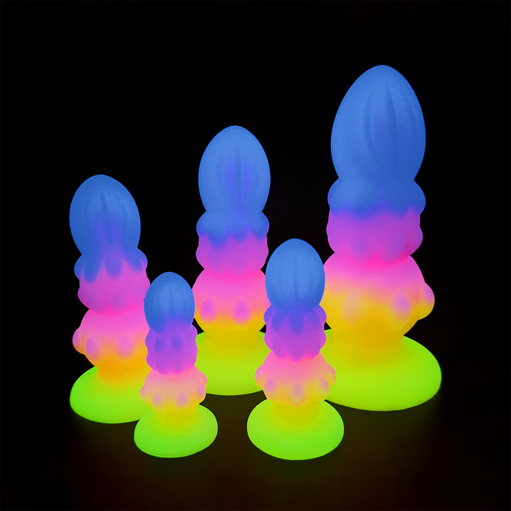 Gourd flower special-shaped anal plug supplies colorful convex sex toys out sm toys Liquid Silicone Anal plug