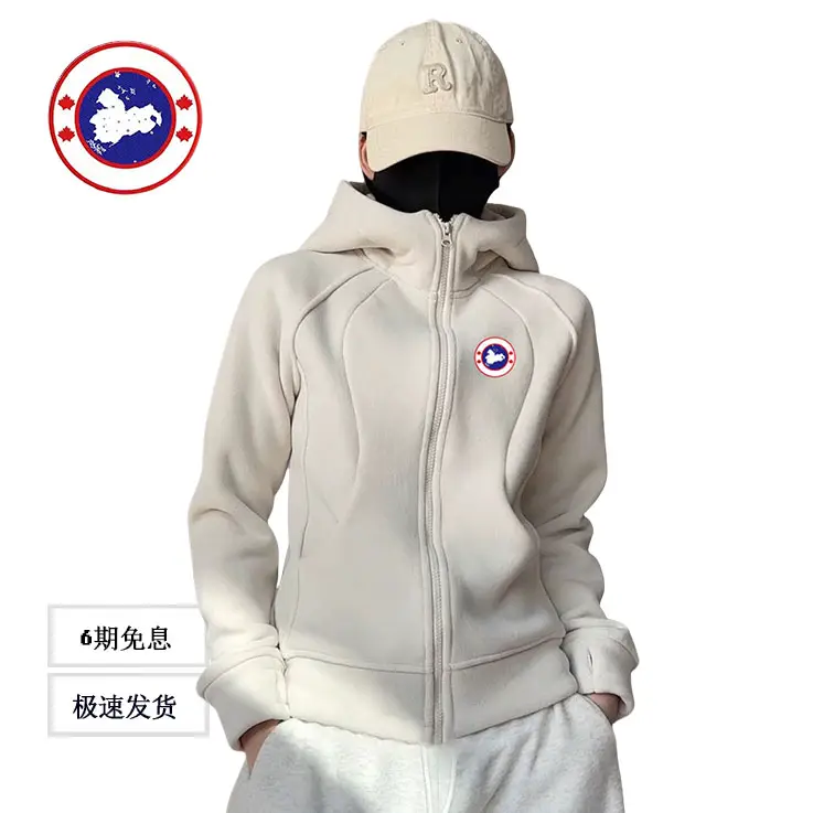 Big Goose Hometown Flagship Canadian Authentic Big Goose silm Sweatshirt Outwear Women's Fall and winter Models Tops Polar Fleece Cardigan