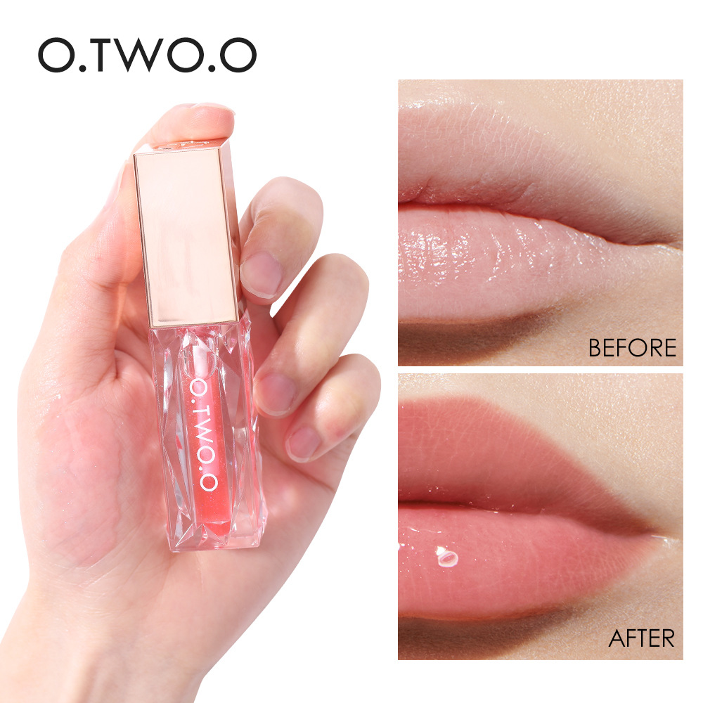 O.Two.O Clear Berry Ice Crystal Lip Gloss Water-Gloss Glass Transparent Dudu Lip Gloss Long-Lasting Lip Glaze 1014