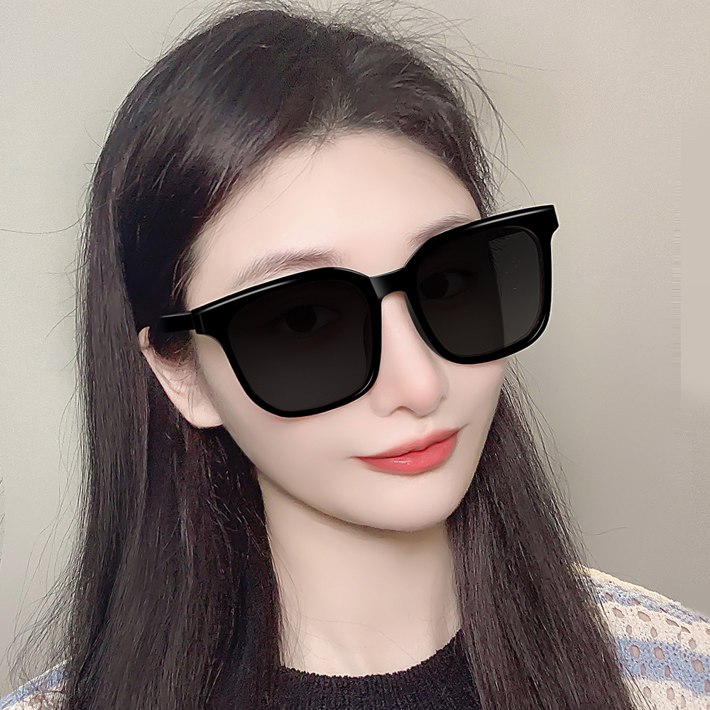 New Style Internet Celebrity Fashionable Large Frame Square Retro Sunglasses Little Red Book Women's Korean Style Glasses Polarized Sunglasses ins