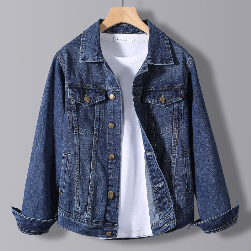 Denim Coat Men's Cotton Loose Instagram Popular Brand 2024 Men's Handsome Work Jacket Men's Youth Men's Clothing