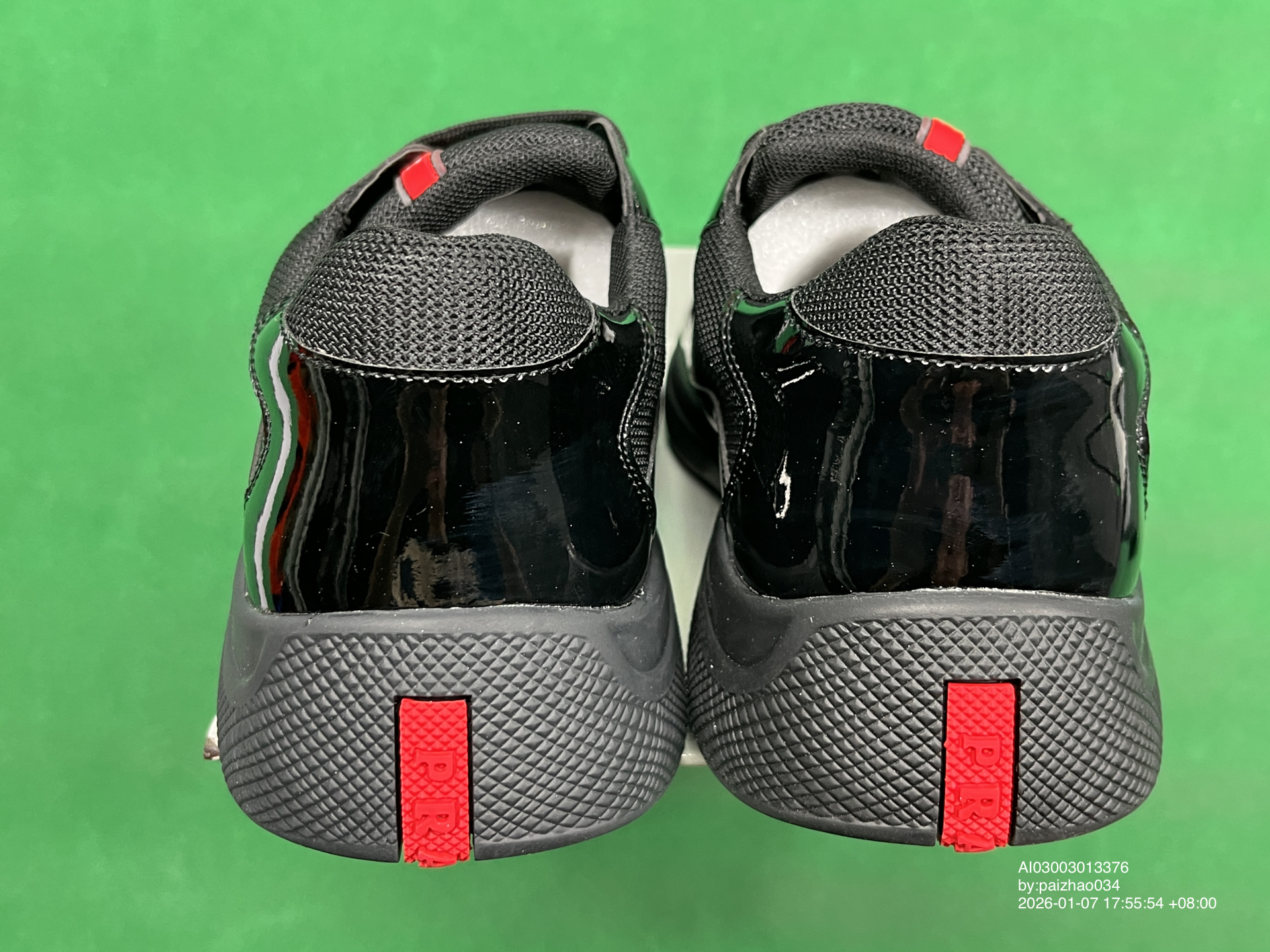 Men's Shoes Low-top Genuine Leather Comfortable Breathable Casual Round-toe Mesh Patent Leather Solid Color Lace-up sneaker QC