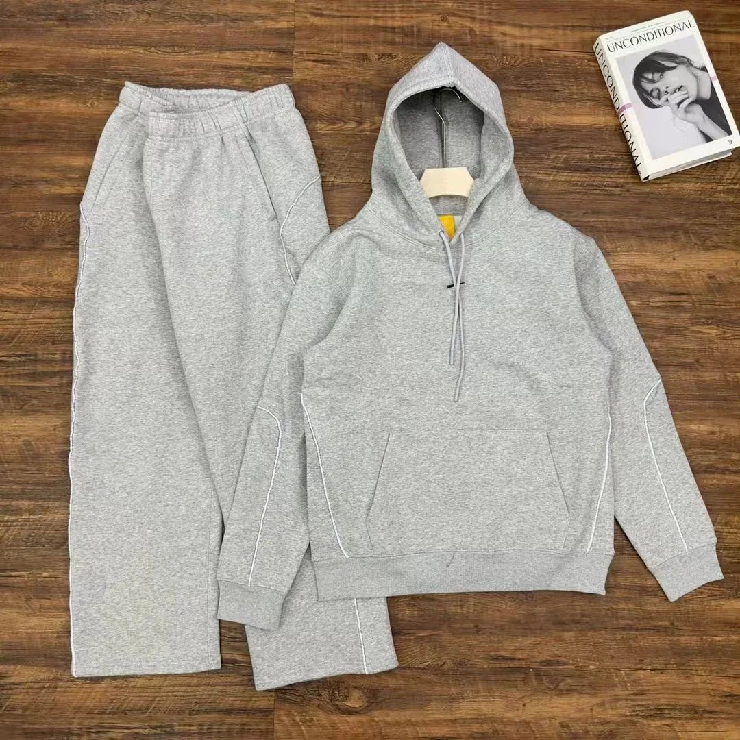 * 联名款 秋冬徽标印花抓绒连帽卫衣男女同款套装 * foto QC de WEIDIAN en Qualit.ly