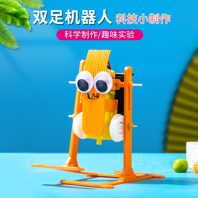 DIY Bipedal Robot Kidsren's Science and Technology Small Project Student Kidsren's Science Experiment Material Kit Toy Teaching Aids