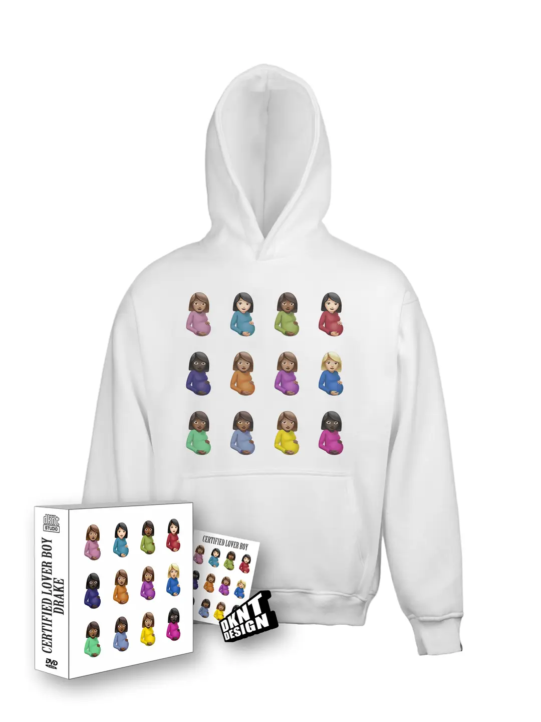 DRAKE Duck Certified Lover Boy Hoodie with Velvet Hoodie, European and American Hip Hop