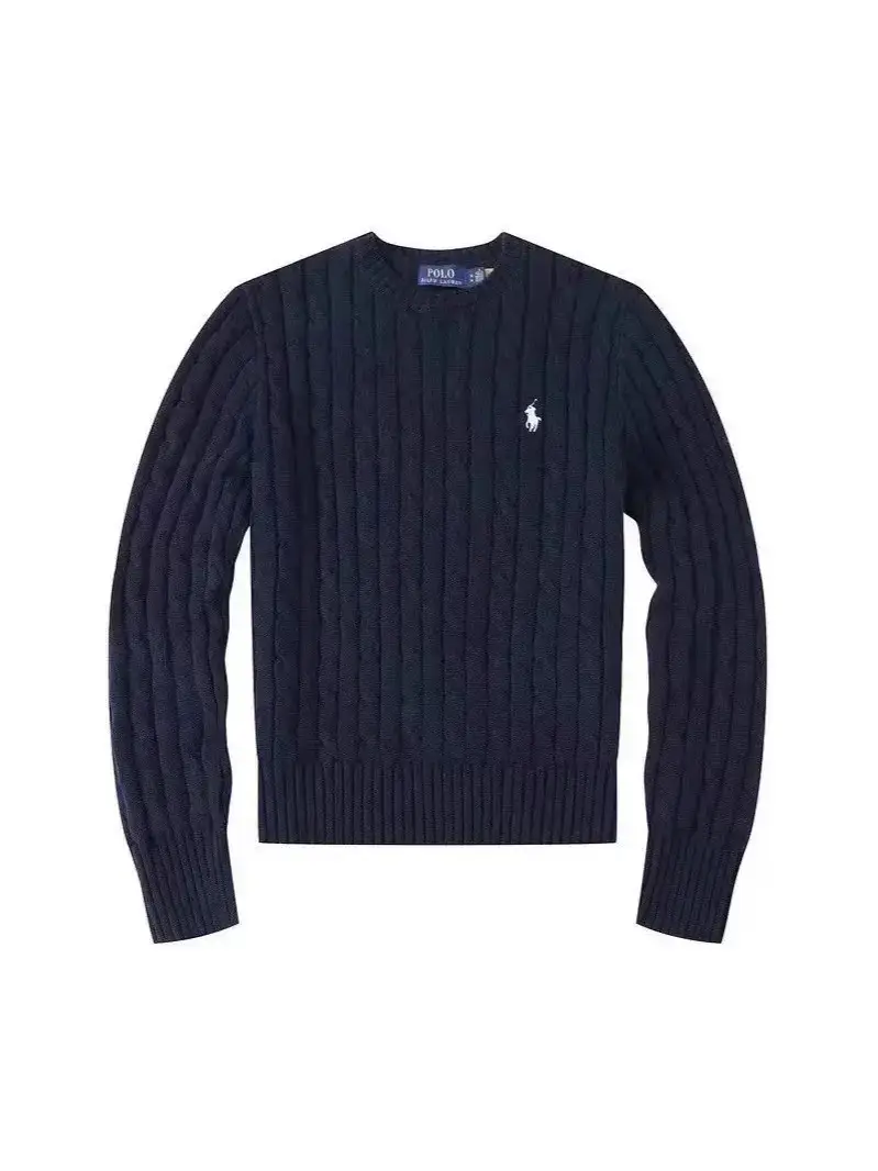 Polo Ralph Lauren Cable Knit Crewneck Sweater Navy