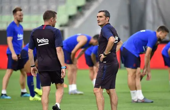 2019-20 Barcelona Short Sleeve Training Wear Coach Team Wine Red Color Matching Breathe Quick-Drying Brand New