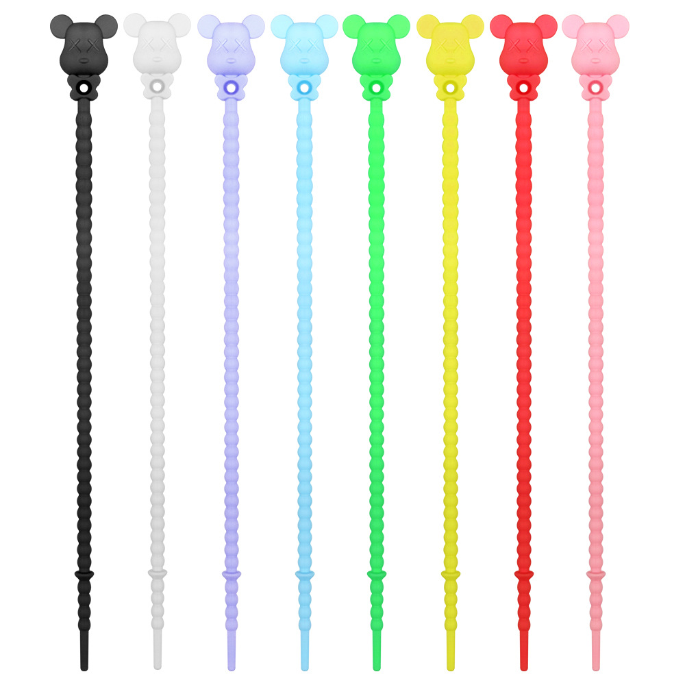 22cm Bear DIY Keychain Silicone Strap Phone Lanyard Clothing Bag Pendant Accessory Creative