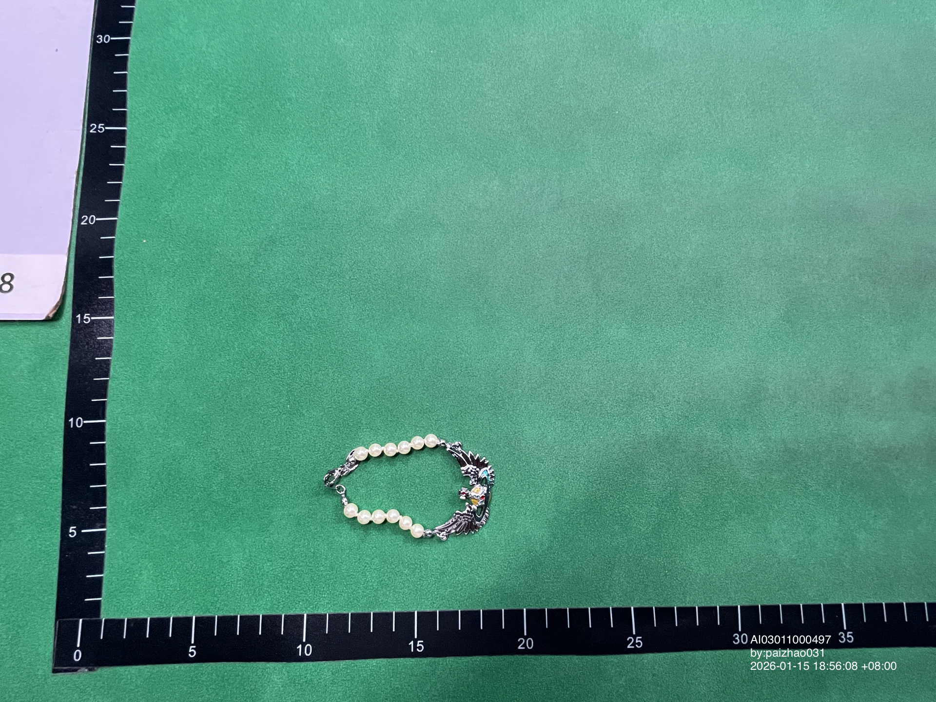 Blue Circle Yellow Ball Saturn Wings Pearl Bracelet-C8007 QC