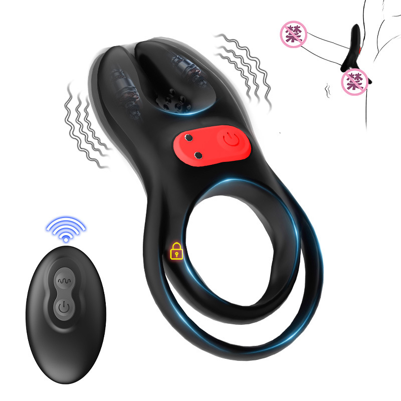 Female Remote-Controlled Usk Rabbit Head Nipple Clamps, Fully Covered Rubber Nipple Clamps, Vibrator, Male Delay Ejaculation Ring, Sex Toys