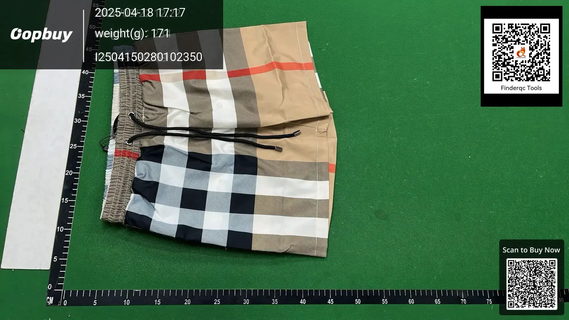 Burberry Check Swim Shorts Beige
