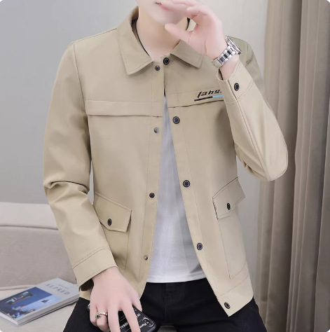 Autumn Coat Men's Korean-style Slim-fit Trendy Men's Casual Jacket Handsome Clothes 2024 New Spring and Autumn Men's Clothing