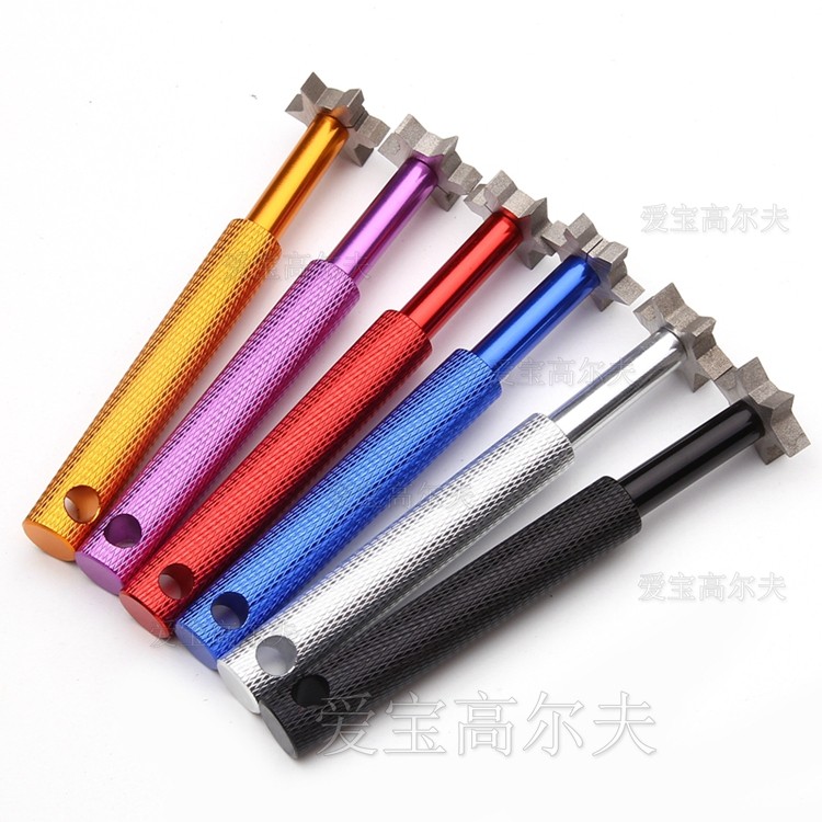 Shangbian Golf Club Head Groove Cleaner Cleaning Knife Groove Cleaning Pen Hexagonal Pen-Shaped Iron Club Cleaner